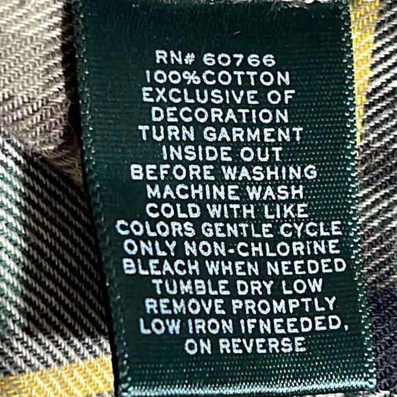 Lauren Ralph Lauren sleep shirt womens Sz Medium embroidered plaid funnel crest - Picture 10 of 10